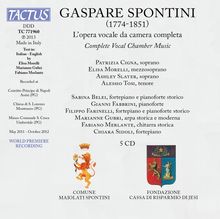 Gaspare Spontini (1774-1851): Sämtliche Vokalwerke, 5 CDs