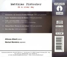 Matthias Pintscher (geb. 1971): Klavierwerke &amp; Lieder "On a clear day", CD