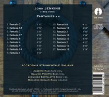 John Jenkins (1592-1678): 17 Fantasias a 4, CD