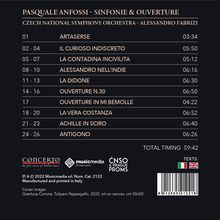 Pasquale Anfossi (1727-1797): Sinfonie &amp; Ouverture, CD