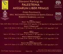 Giovanni Pierluigi da Palestrina (1525-1594): Missarum Liber primus (5 Messen), 3 Super Audio CDs