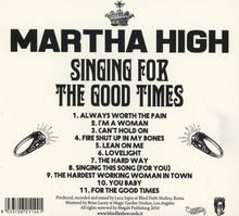 Martha High: Singing For The Good Times, CD