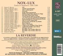 Nox-Lux - Französische &amp; englische Musik 1200-1300, CD