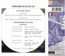 Friedrich Kuhlau (1786-1832): Divertimenti op.68 Nr.1-6 für Flöte solo, CD