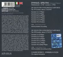 Emauel Siprutini (1730-1790): Cellosonaten op.6 Nr.1-6 &amp; op.7 Nr.1-6, 2 CDs