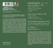 16-PAGE BOOKLET  
JOHANNES BRAHMS  
SONATA I IN F MINOR, OP. 120  
SONATA II IN E-FLAT MAJOR, OP. 120  
URANIA RECORDS  
uraniarecords.com