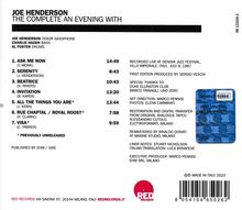 Joe Henderson (Tenor-Saxophon) (1937-2001): An Evening With Joe Henderson, Charlie Haden &amp; Al Foster (Complete Edition), CD