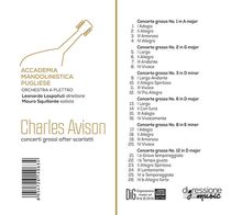Charles Avison (1709-1770): Concerti nach D.Scarlatti Nr.1, 2, 3, 6, 8, 12, CD