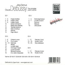 Claude Debussy (1862-1918): Sämtliche Klavierwerke, 5 CDs