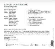 Cristobal de Morales (1500-1553): Super Lamentationes Hieremiae Prophetae, CD