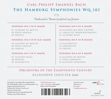 Carl Philipp Emanuel Bach (1714-1788): Symphonien Wq.182 Nr.1-6 "Hamburger", CD