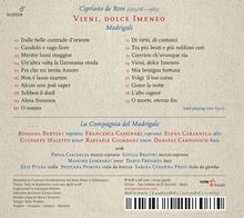 Cipriano de Rore (1516-1565): Madrigale "Vieni, dolce Imeneo", CD