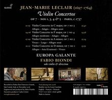 Jean Marie Leclair (1697-1764): Violinkonzerte op.7 Nr.1-3,5, CD