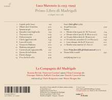 Luca Marenzio (1553-1599): Madrigali Libro 1, CD
