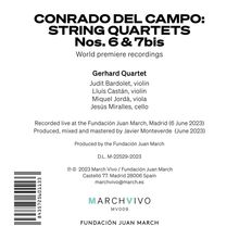 Conrado del Campo (1879-1953): Streichquartette Nr.6 &amp; 7, CD