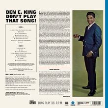 Ben E. King: Don't Play That Song! (180g) (Limited Edition) (Blue Vinyl) +4 Bonus Tracks, LP