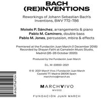 Johann Sebastian Bach (1685-1750): Inventionen BWV 772-786 für Klavier, Kontrabass, Percussion - "(Re)Inventions" (Jazz-Versionen), CD