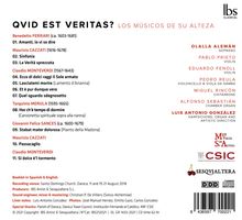 Los Musicos de su Alteza - Qvid est Veritas, CD