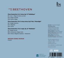 Ludwig van Beethoven, drei Klaviersonaten: "Pathétique", "Moonlight", "Waldstein". Pianistin: Miriam Gómez-Moran.