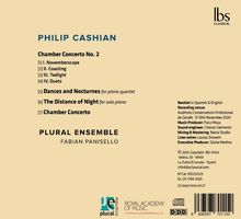 Philip Cashian, Chamber Concerto No. 2, Plural Ensemble, Fabian Panisello, Stücke: Novemberscape, Coasting, Twilight, Duets.