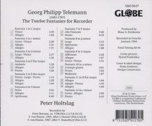 Georg Philipp Telemann (1681-1767): Fantasien für Flöte Nr.1-12, CD