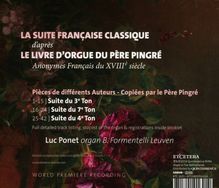 Luc Ponet - La Suite Franciase Classique d'apres Le Livre D'Orgue Du Pere Pingre, CD