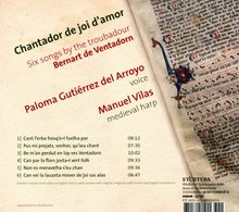 Bernart de Ventadorn (1125-1195): 6 Chansons - "Chantador de joi d'amor", CD