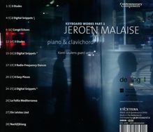 Jeroen Malaise (geb. 1971): Klavierwerke Vol.1, CD