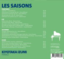 "LES SAISONS", eine Musiksammlung, in vier Abschnitten: "Printemps", "Été", "Automne", "Hiver". Kiyotaka Izumi, Piano.