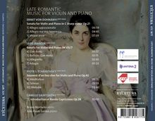 "LATE ROMANTIC MUSIC FOR VIOLIN AND PIANO" mit Werken von Dohnányi, Janáček, Tschaikowsky, Saint-Saëns. Bild: Porträt einer Frau.
