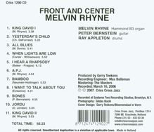 Melvin Rhyne (1936-2013): Front &amp; Center, CD