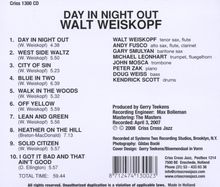 Walt Weiskopf (geb. 1959): Day In Night Out, CD