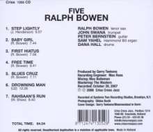 Ralph Bowen: Five, CD
