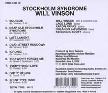 Will Vinson (geb. 1977): Stockholm Syndrome, CD