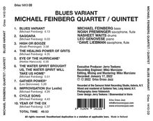 Michael Feinberg (geb. 1987): Blues Variant, CD