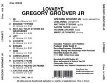 Gregory Groover Jr.: Lovabye, CD