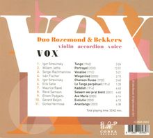 Duo Rozemond &amp; Bekkers - Vox, CD