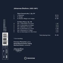 CD-Titel mit Johannes Brahms' Werken, Interpreten Francesco Piemontesi, Gewandhausorchester Leipzig, Manfred Honeck. 