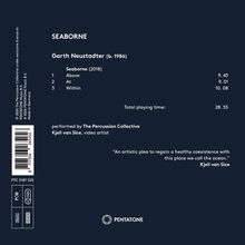 "SEABORNE", Garth Neustadter (b. 1986), Werke: "Above", "At", "Within". Total playing time: 28.55. Zitat von Kjell van Sice. Logo unten rechts.