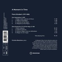 "A Moment in Time", Franz Schubert (1797-1828), Christian Blackshaw, Klavier; Gesamtspielzeit: 78:34. PENTATONE-Logo.