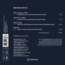 "Bamboo Grove" mit Stücken von Zhou Long und Chen Yi. Gesamtspielzeit: 59:03. Logo unten rechts: PENTATONE.