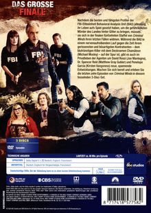 Criminal Minds Staffel 15 (finale Staffel), 3 DVDs
