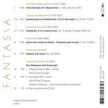 FANTASIA: Musiktitel von Bach, Beethoven, Scriabin, Liszt und Silvestrov; Pianistin Ketevan Sharumashvili.