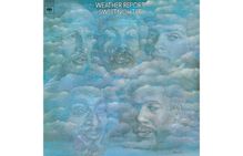 Oben steht "Weather Report Sweetnighter". Fünf Gesichter tauchen aus einer Wolkendecke auf.