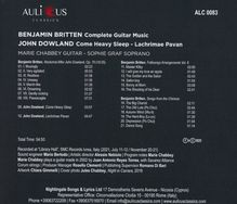 Benjamin Britten (1913-1976): Sämtliche Werke für Gitarre, CD