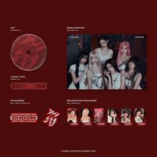 BABYMONSTER CHOOM 3RD MINI ALBUM. CD, Logo, Mini Poster, Sticker und Selfie Fotokarten werden gezeigt.
