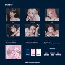 Photobook mit 6 Porträts: Ruka, Pharita, Asa, Ahyeon, Rora, Chiquita. CD, Selfie-Fotokarten, Sticker, Babymonster-Logo.