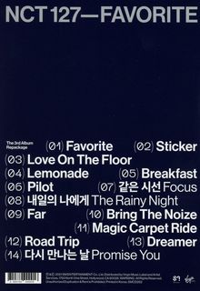 NCT 127: The 3rd Album Repackage "Favorite", CD