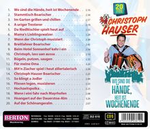Christoph Hauser: Wo sind die Hände,heit ist Wochenende, CD