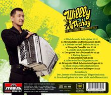 "Willy Pichay - Der musizierende Rauchfangkehrer." Songliste mit Titeln wie "Glück braucht halt a jeder" und "Abrakadabra."